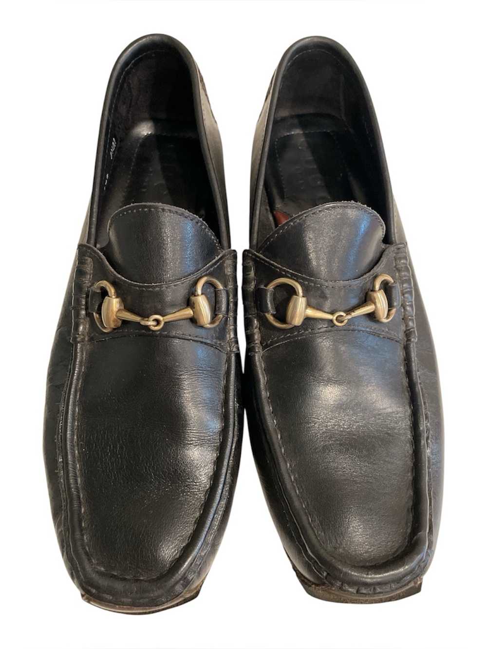 Gucci Horsebit Loafers Driver Mens size 7.5 with Gold Hardware
